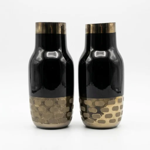Vase Black and gold (pair)