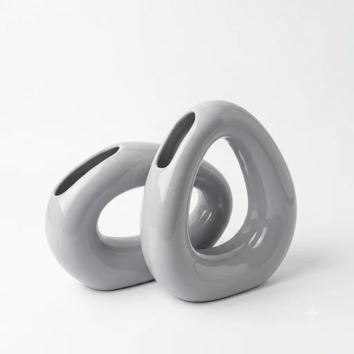 Modern Grey Vase (pair)