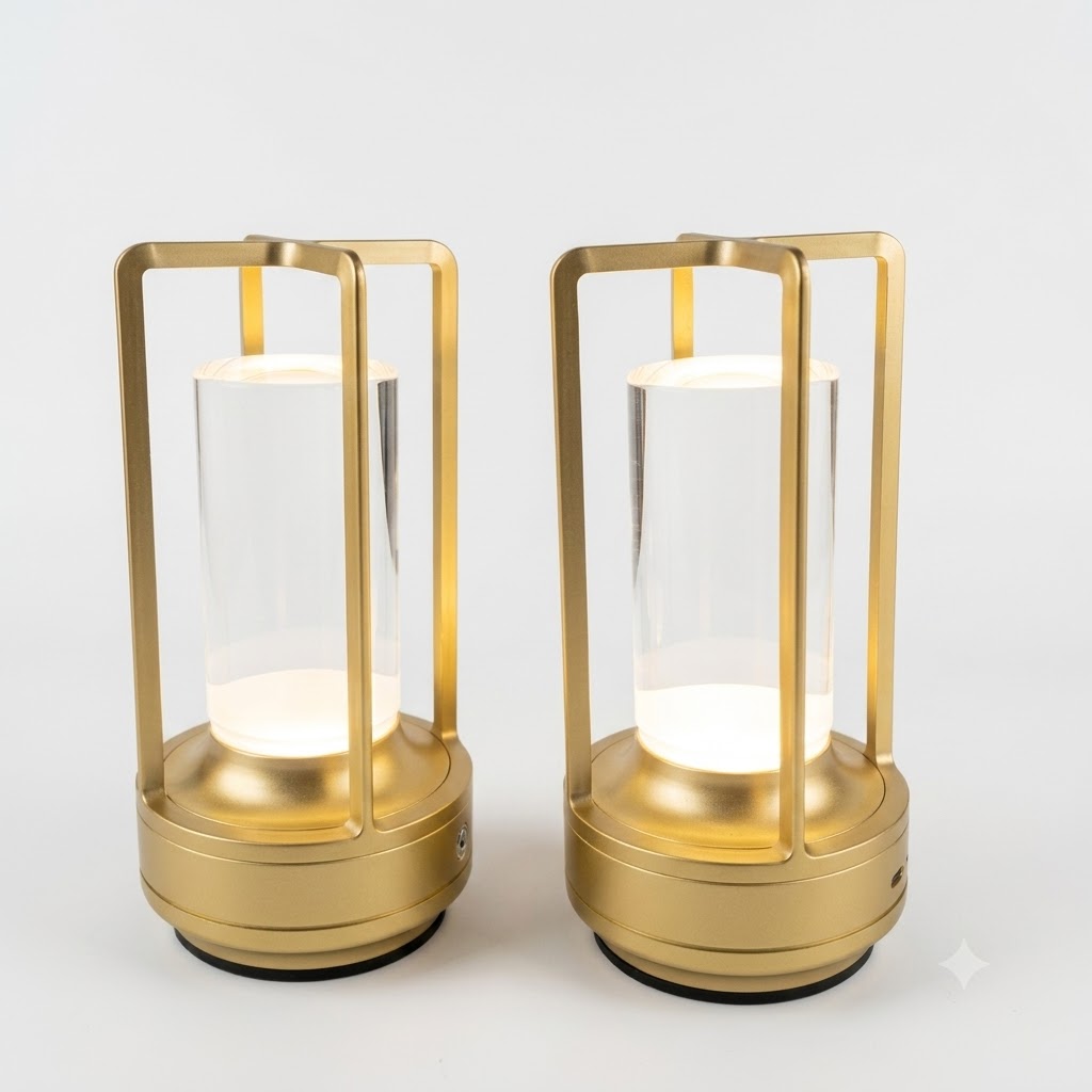 Modern  Resin Cylinderical Lamp (pair)