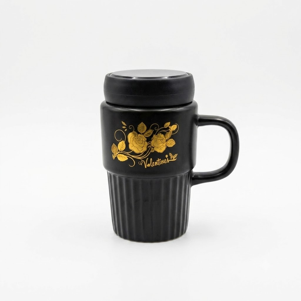 Ceramic Cup with glass lid