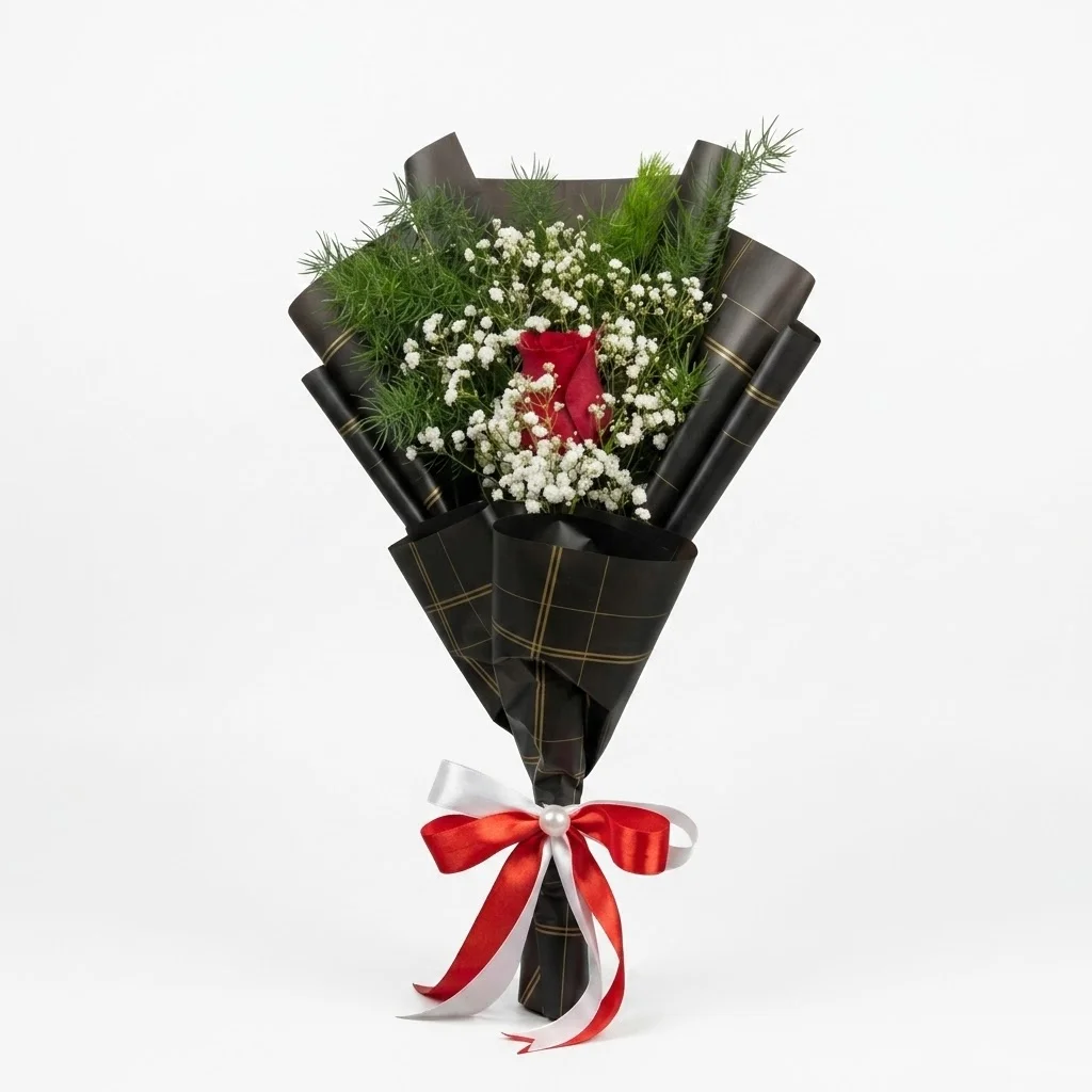 Single Imported Flower Bouquet with Baby Breath