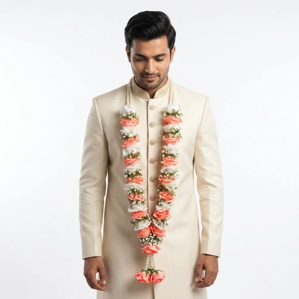 Artificial Maala with Baby's Breath