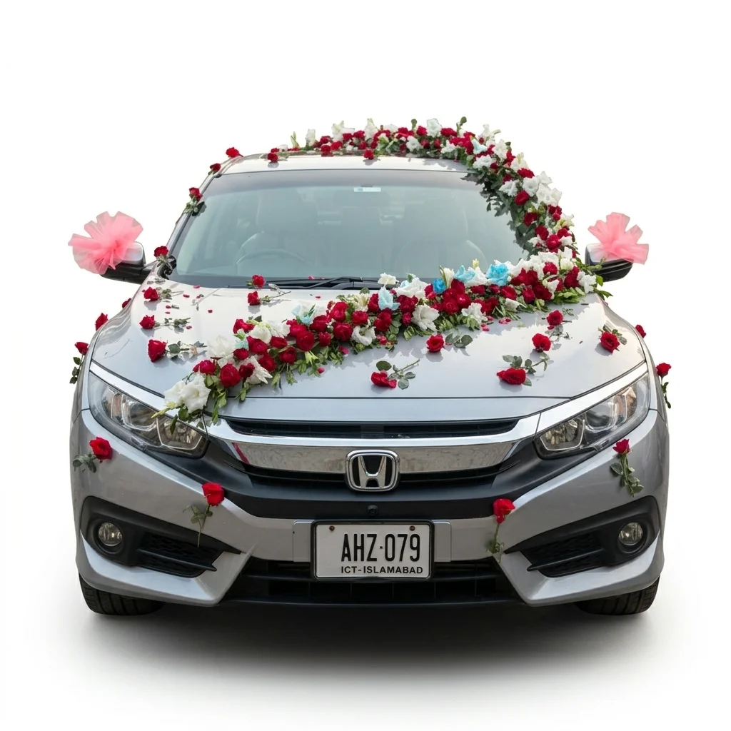 Car Decor - Flower line on bonnet and roof 