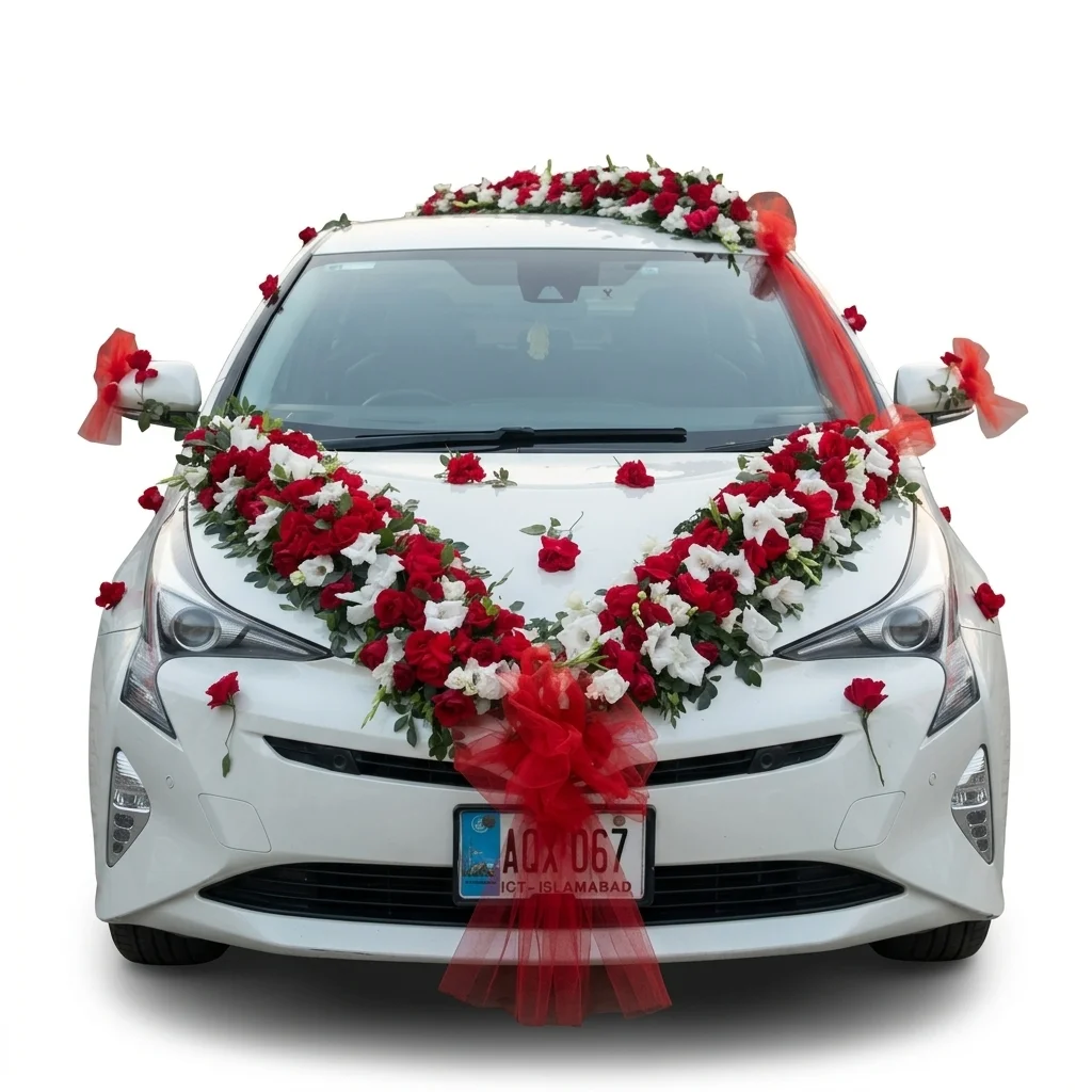 Car Decor - V shaped flowers