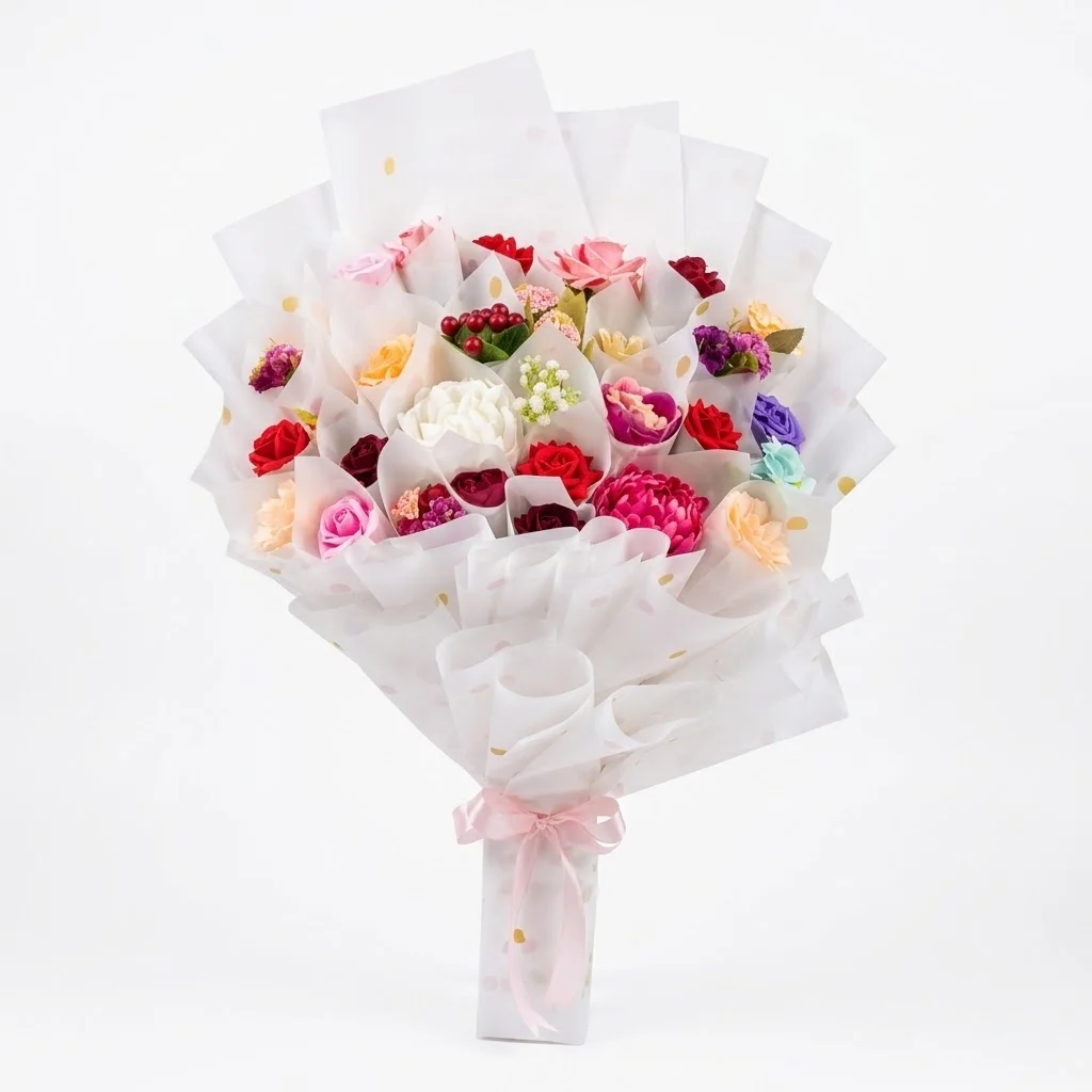 Artificial Bouquet white - split Flowers 