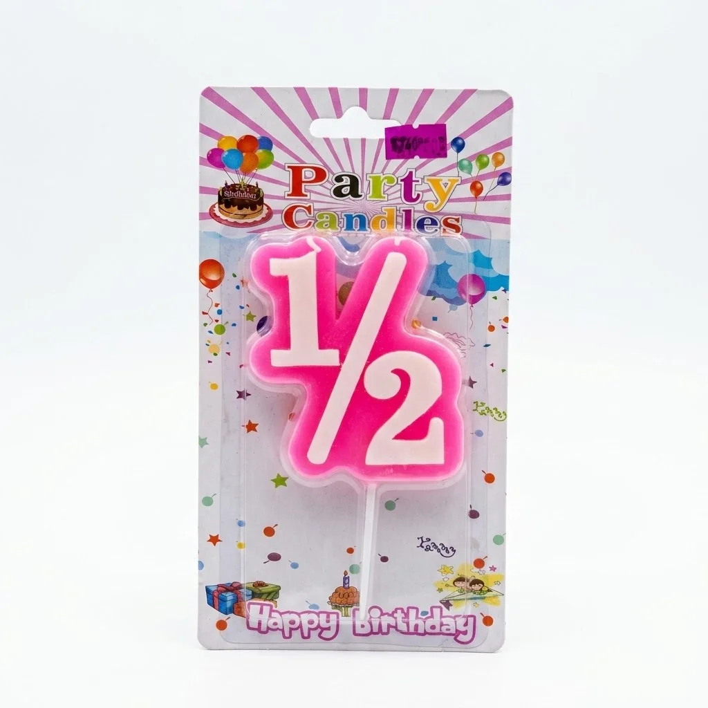 1/2 year Birthday Candle