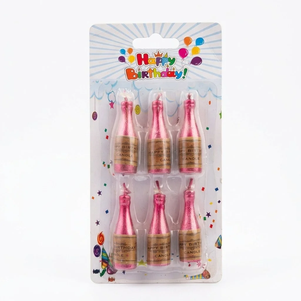 Bottle Shaped Birthday Candle Pack