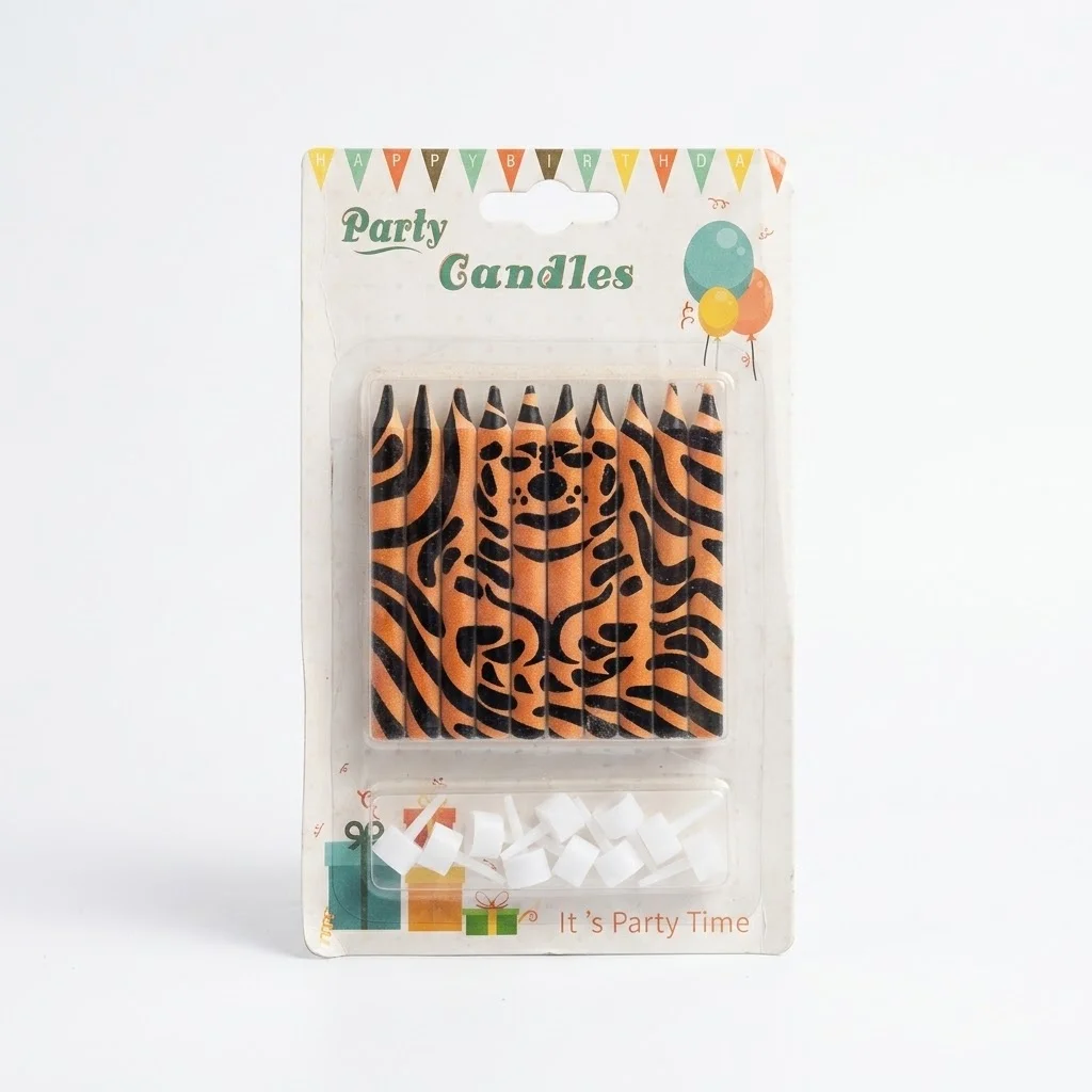 Zebra Birthday Candle Pack
