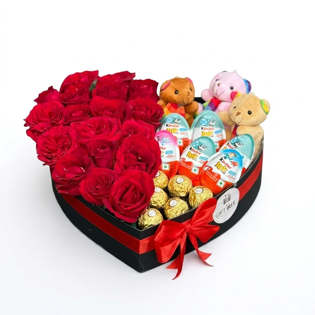 Hear Shaped Chocolate flower Bouquet