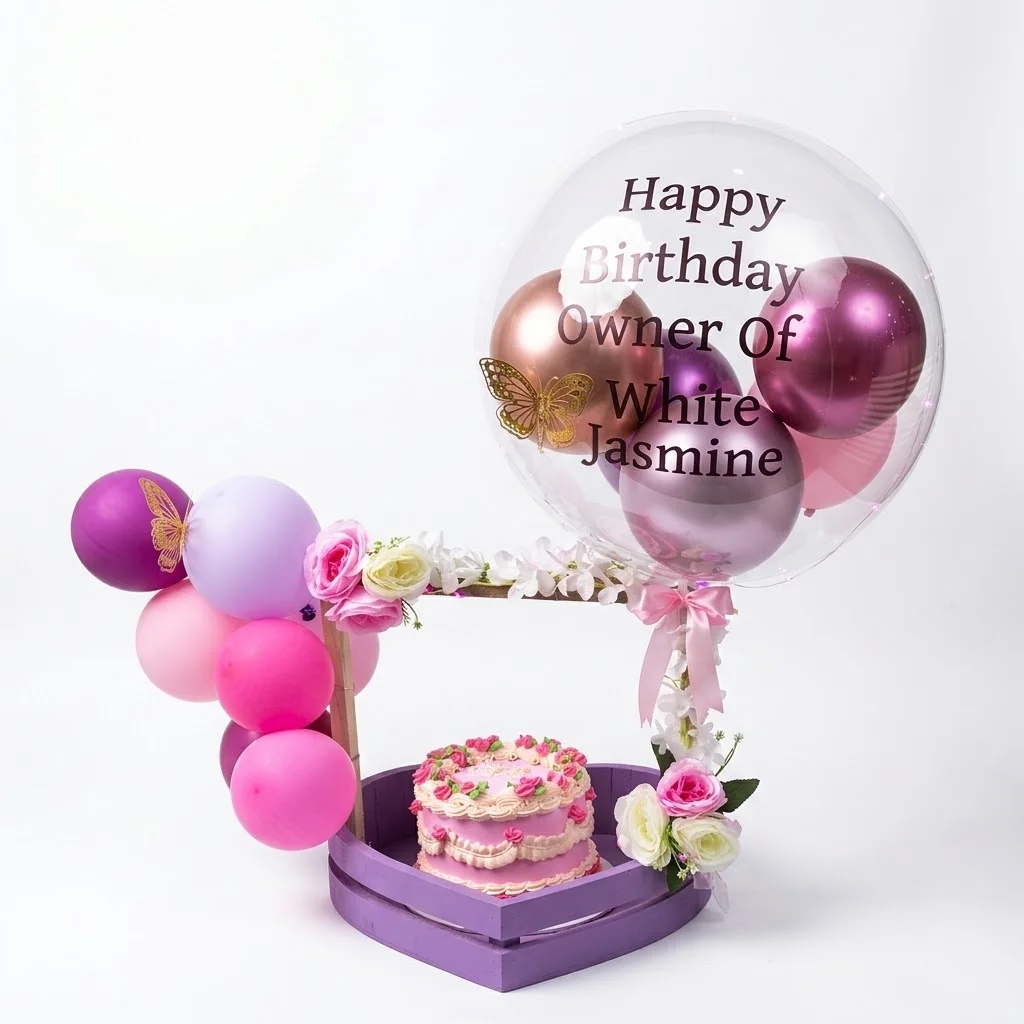 Cake basket with Bobo Balloon
