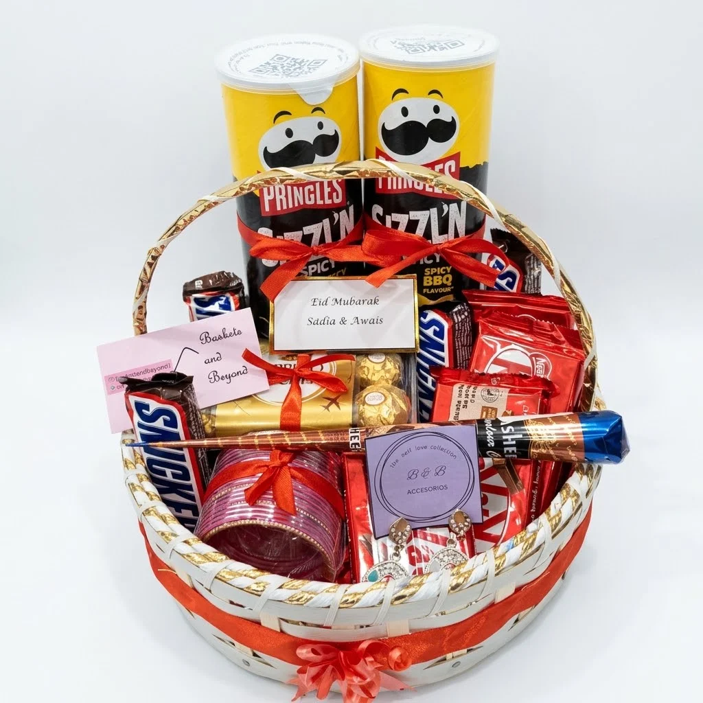 Round basket - Chocolate & Bangles